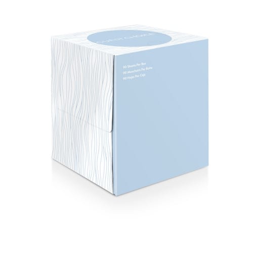 Pañuelo Desechable para la Cara de 2 Capas Guest Choice, Caja Tipo Cubo, 90 Hojas por Caja